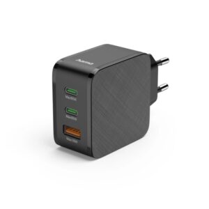 hama cargador de pared potencia 65w 2x usb c usb a power delivery qualcomm color negro