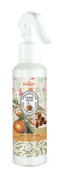 prady ambientador home spray canela y naranja frasco de 220 ml spray pulverizador