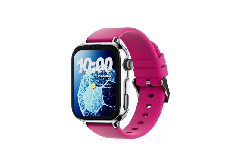savefamily reloj inteligente smartwatch infantil savewatch plus 2 pantalla amoled carcasa plateada correa silicona lollipop