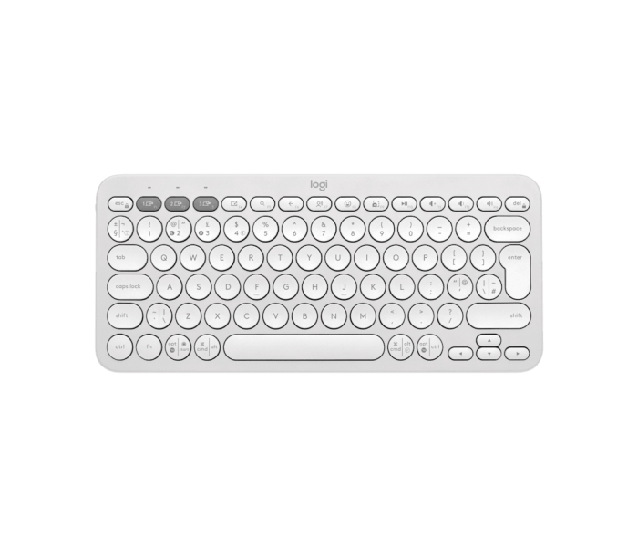 logitech pebble keys 2 k380s teclado inalambrico bluetooth + rf logi bolt teclas silenciosas de perfil bajo easy‑switch para 3 dispositivos formato mini qwerty bateria hasta 36 meses color blanco