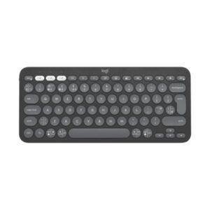 logitech pebble keys 2 k380s teclado inalambrico bluetooth + rf logi bolt teclas silenciosas de perfil bajo easy‑switch para 3 dispositivos formato mini qwerty bateria hasta 36 meses color grafito