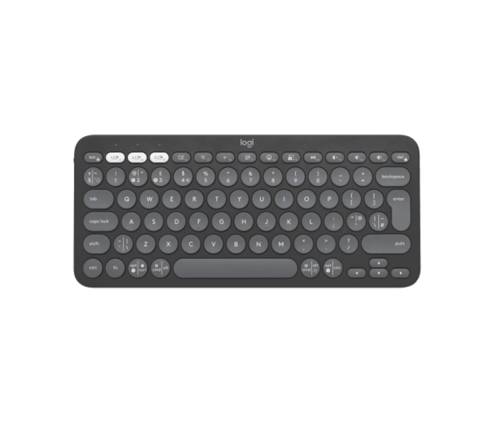 logitech pebble keys 2 k380s teclado inalambrico bluetooth + rf logi bolt teclas silenciosas de perfil bajo easy‑switch para 3 dispositivos formato mini qwerty bateria hasta 36 meses color grafito