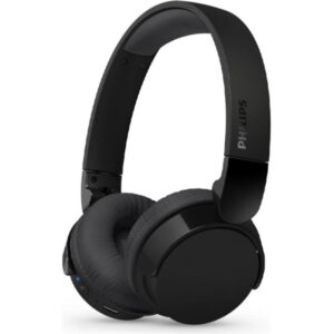 philips tah3209 auriculares inalambricos on‑ear bluetooth 5.3 hasta 25h de reproduccion microfono con reduccion de ruido diseño plegable y ligero con almohadillas de espuma viscoelastica color negro