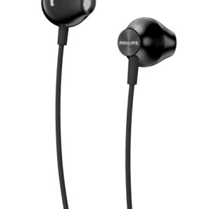 philips taue100 auriculares in‑ear con cable sonido de graves mejorado controladores 14.2mm con iman de neodimio frecuencia 20hz‑20khz sensibilidad 106db conector jack 3.5mm cable 1.2m color negro