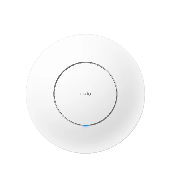 cudy be3600 punto de acceso para techo doble banda hasta 2882mbps wifi 7 cobertura 120m2 hasta 200 dispositivos poe pasivo autoreinicio gbe blindado 231.9x231.9x57.1mm color blanco