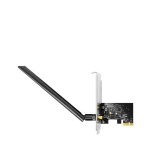 cudy ac650 adaptador de red pcie doble banda antena wi fi 5 desmontable velocidad hasta 433mbps 72.5x45x11.6mm color negro