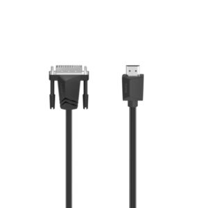 hama essential adapatador div a hdmi cable 1.5m 4k color negro