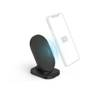 hama qi fc10s fab cargador inalambrico potencia 10w usb c indicador led carga rapida 109x65x82mm color negro