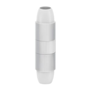 hama essential empalme coaxial con bloqueo fijacion con tornillo apto para cables entre 5 y 7mm color blanco