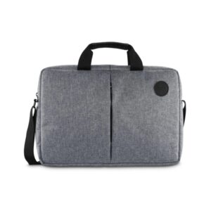hama genua maletin para portatiles hasta 15.6" poliester bandolera ajustable bolsillo frontal 42.5x5x31cm color gris