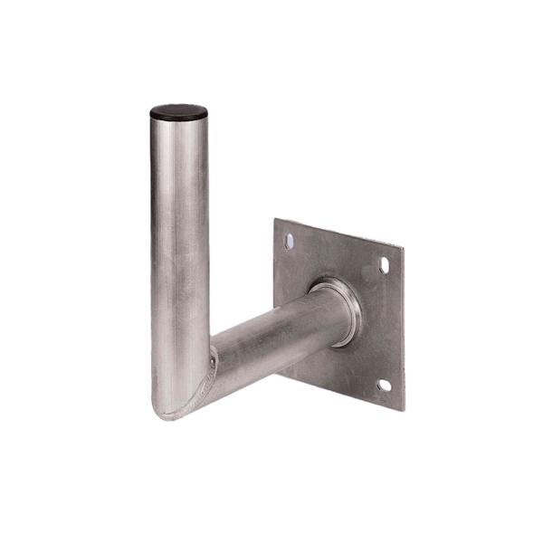 hama essential soporte de pared para satelites hasta 1m de diametro aluminio separacion de 25cm hasta la pared color plata
