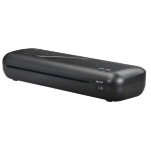 hama plastificadora a4 laminas hasta 0.6mm velocidad laminacion 230mm/min calentamiento en 4 minutos boton de liberacion 33x10.6x6cm color negro