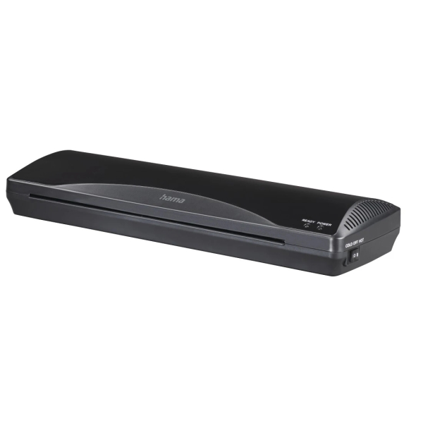 hama plastificadora a3 laminas hasta 0.6mm uso en caliente y frio velocidad laminacion 250mm/min calentamiento en 4 minutos boton de liberacion 44x14x6.5cm color negro