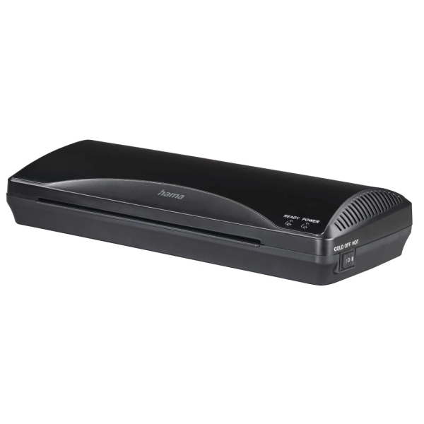 hama plastificadora a4 laminas hasta 0.6mm uso en caliente y frio velocidad laminacion 250mm/min calentamiento en 4 minutos boton de liberacion 34.5x14x6.5cm color negro