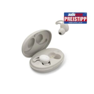 hama spirit calm auriculares con microfono omnidireccional bluetooth rango 10m asistente de voz carga por usb c color beige