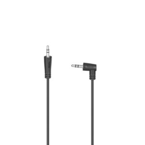 hama essential cable de audio acodado 90º jack 3.5mm macho longitud 1.5m color negro