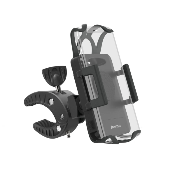 hama strong soporte de bicicleta para smartphone ancho dispositivo de 5 a 9cm peso max 230g universal manillares hasta 3cm color negro