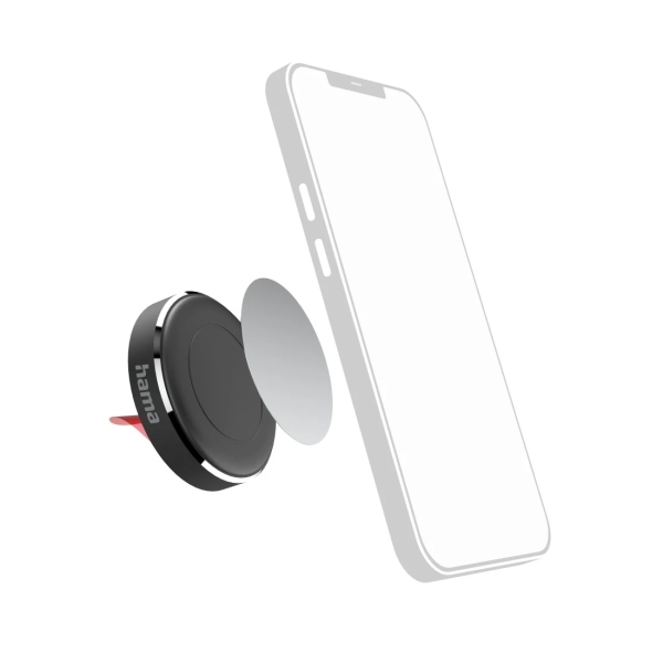 hama magnet soporte de coche para smartphone magnetico pinza para rejilla color negro