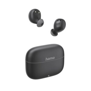 hama freedom buddy ii auriculares con microfono omnidireccional bluetooth rango 10m asistente de voz carga por usb c color negro