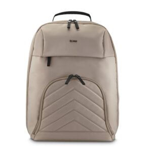 hama premium lightweight mochila para portatiles hasta 16.2" capacidad 19l poliester interior acolchado bolsillos frontales 31x12x46cm color beige