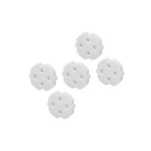 hama pack de 5 protectores de enchufe sin adhesivo proteccion infantil ante accidentes electricos por contacto color blanco