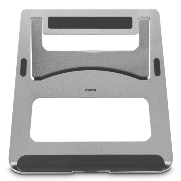 hama aluminium soporte para portatil hasta 15.6" soporta hasta 5kg plegable antideslizante aluminio 23x23x1cm color plata