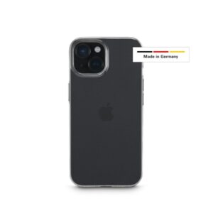 hama always clear funda para iphone 15 antideslizante especial antiamarilleo poliuretano termoplastico bordes elevados color transparente