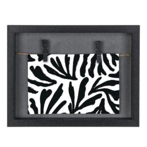 hama muro marco de fotos con cordon madera mdf 21.5x16.5x3.2cm color negro