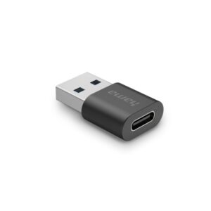 hama essential adaptador usb usb c hembra usb a macho 10 gbit/s color negro
