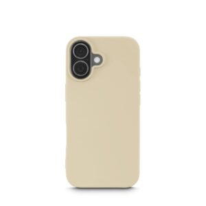 hama fantastic feel funda para iphone 17 poliuretano termoplastico bordes elevados color beige