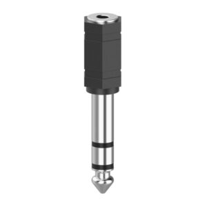 hama adaptador jack conector 3.5mm hembra conector 6.3mm macho color negro