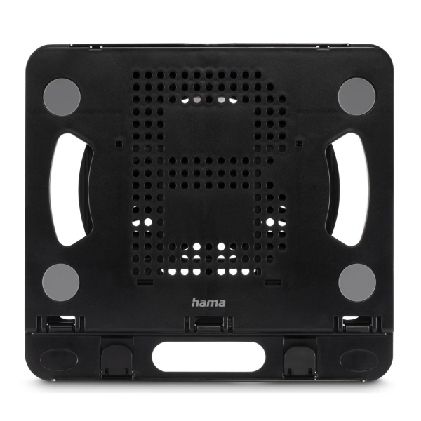hama rotation soporte para portatil hasta 15.6" soporta hasta 3.5kg inclinacion en 8 niveles antideslizante 22x20x1.50cm color negro