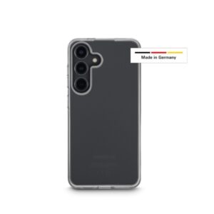 hama always clear funda para samsung galaxy s24 antideslizante poliuretano termoplastico bordes elevados color transparente