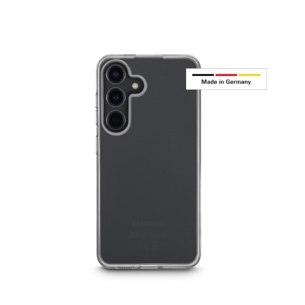 hama always clear funda para samsung galaxy s24 antideslizante poliuretano termoplastico bordes elevados color transparente