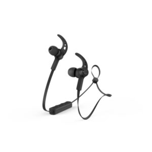 hama freedom run ii auriculares deportivos bluetooth radio 10m microfono omnidireccional asistente de voz carga por usb c color negro
