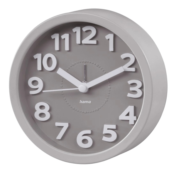 hama retro reloj despertador analogico estilo retro funciona con 1 pila aa 12x4cm color gris