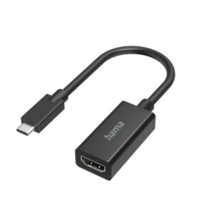 hama essential adaptador de video 4k usb c macho hdmi hembra color negro