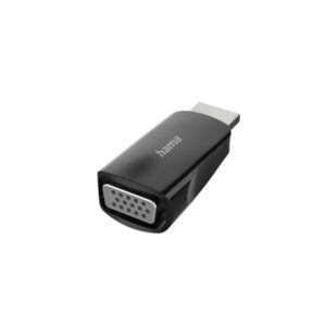 hama essential adaptador de video full hd hdmi macho vga hembra color negro