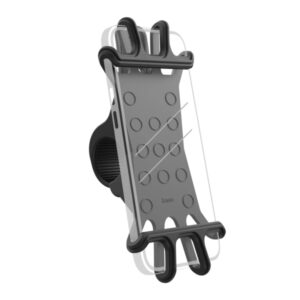 hama flexible soporte de bicicleta para smartphone silicona flexible peso max 200kg ancho dispositivo de 6 a 8cm universal manillares hasta 3.5cm color negro