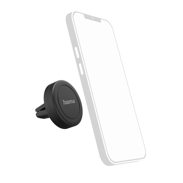hama soporte de coche para smartphone magnetico pinza para rejilla universal color negro