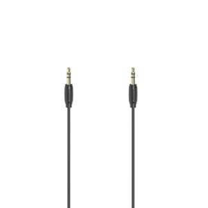hama essential cable de audio longitud 1.5m contactos chapados en oro color negro