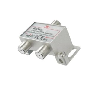 hama essential divisor para antena 1 entrada f hembra 2 salidas f hembra color plata