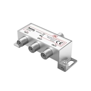 hama essential divisor para antena 1 entrada f hembra 3 salidas f hembra color plata