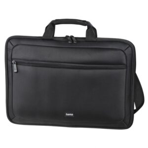 hama nizza maletin para portatiles hasta 15.6" poliester bandolera ajustable bolsillo delantero interior acolchado 42x31x5cm color negro