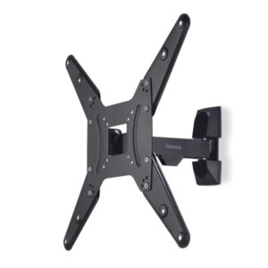 hama soporte de pared para tv hasta 65" peso max 20kg inclinable giratorio vesa 400x400mm acero gestor de cables color negro