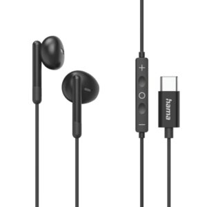 hama classy auriculares con microfono omnidireccional cable 1.2m conector usb c color negro