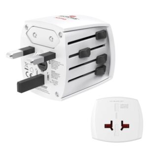 hama adaptador de viaje universal potencia hasta 625w voltaje 100 250v color blanco