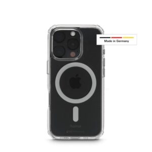 hama extreme protect funda para iphone 16 pro magnetico antideslizante policarbonato proteccion d3o bordes elevados color transparente