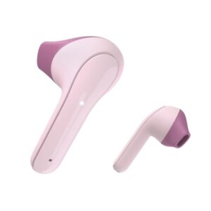 hama essential auriculares con microfono omnidireccional bluetooth rango 10m asistente de voz carga por usb c color rosa