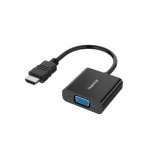 hama essential adaptador de video full hd cable 0.15m hdmi macho vga hembra color negro